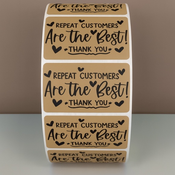 STICKERAFT Other - Repeat Customers Are the Best Stickers – Thank You Labels for Small Business